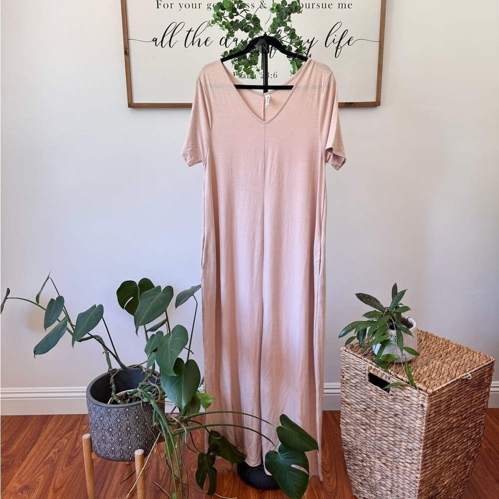 Zenana Taupe Maxi Dress - Picture 2 of 9